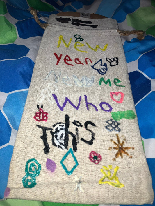 Custom wine bag - Handmadewithpurelove